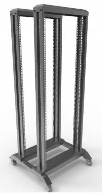 Open Server Rack with Four Poles